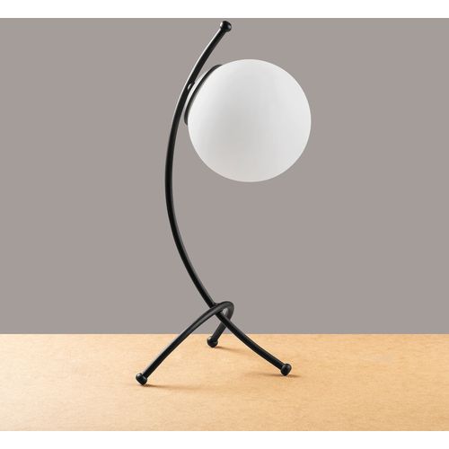Opviq Stolna lampa YAY, crno- bijela, metal- staklo, 23 x 18 cm, visina 43 cm, promjer kugle 15 cm, duljina kabla 200 cm, E27 40 W, Yay - 5011 slika 6