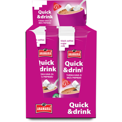 Anamaria instant kava Quick & drink-milk, sugar 20x10 g slika 1