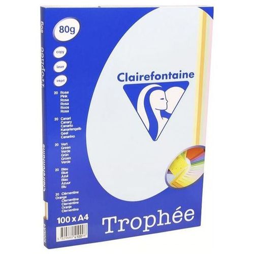 Clairefontaine papir Trophee pastelni mix (5 boja) A4/80gr 1/100  slika 1