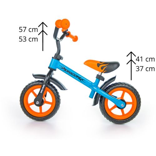 Milly Mally bicikl guralica Dragon narančasto - tirkizni slika 2