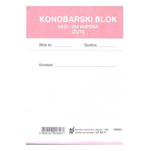 XII-11 KONOBARSKI BLOK; Blok 2 x 50 listova, 9,7 x 14 cm slika 2