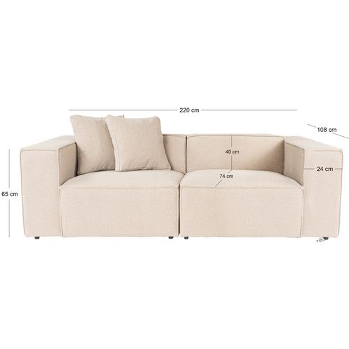 Atelier Del Sofa Dvosjed, Lora 2 Seater - Peach slika 5