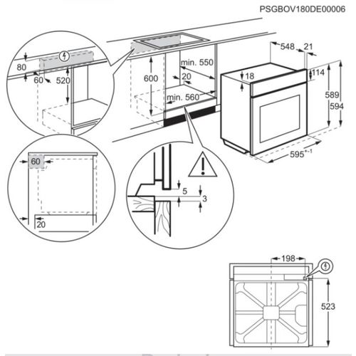 Electrolux ugradbena pećnica EOD3H50TX  slika 7