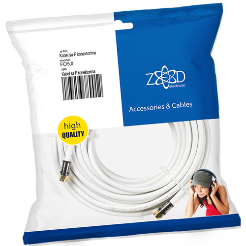 ZED electronic Antenski kabel sa F - konektorima, 5.0 met - FC/5,0 slika 1