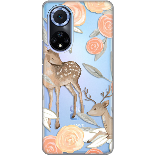 Torbica Silikonska Print Skin za Huawei Honor 50/Nova 9 Flower Deer slika 1