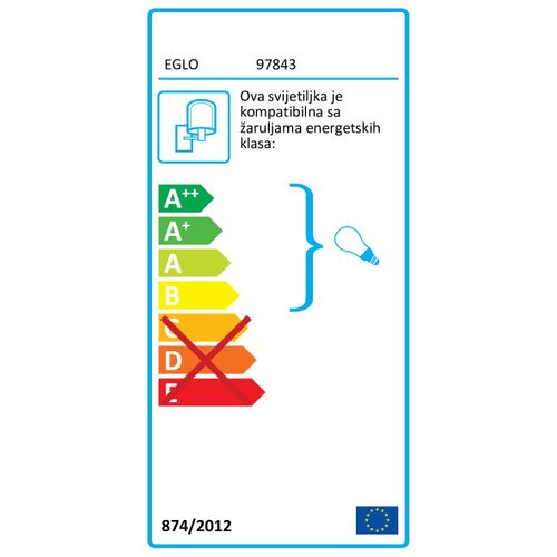 Eglo Merlito vanjska zidna/1, led, 10w, inox slika 2