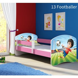 Dječji krevet ACMA s motivom, bočna roza 140x70 cm - 13 Footballer