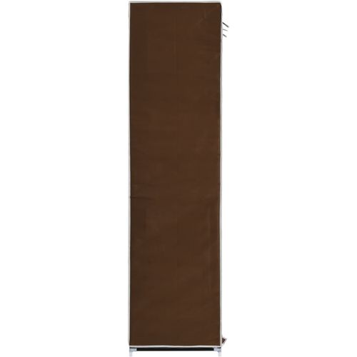 282454 Wardrobe with Compartments and Rods Brown 150x45x175 cm Fabric slika 34