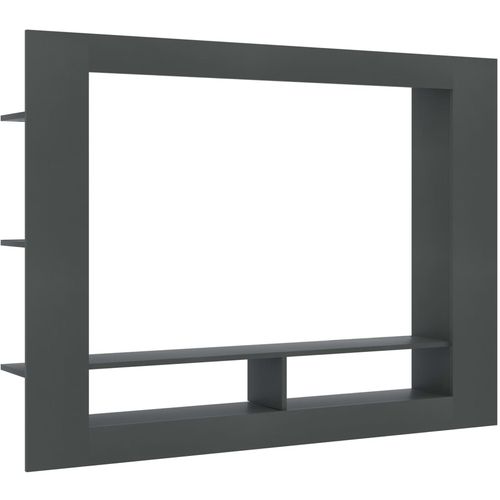 TV ormarić sivi 152 x 22 x 113 cm od konstruiranog drva slika 2