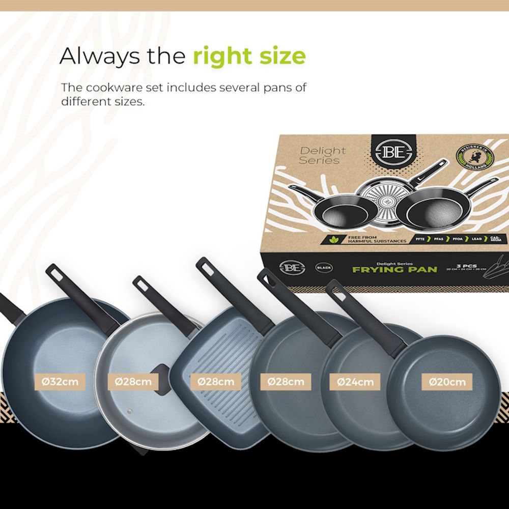 BE Living Set 6 tava Delight Black slika 8