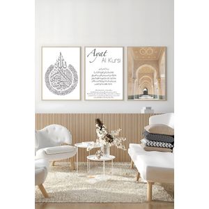 Dekorativna slika u okviru od MDF-a (3 komada) - Artsycllct5, više boja
