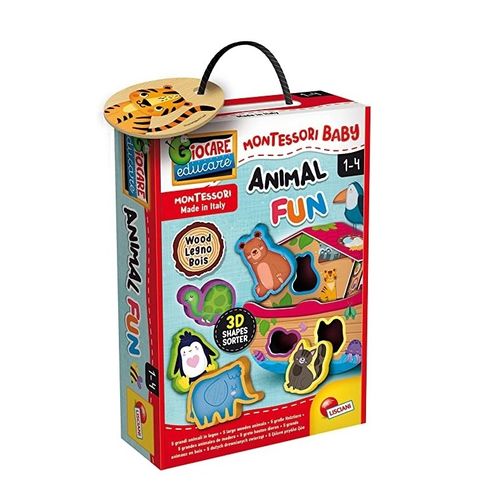 Montesori Baby Edukativni drveni sorter oblika Animal Fun Lisciani 96893 slika 1