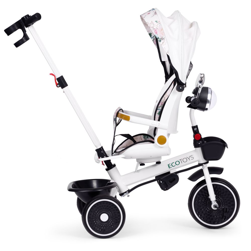 Dječji tricikl sa okretnim sjedalom, ručkom za guranje i nadstrešnicom, ECOTOYS slika 5