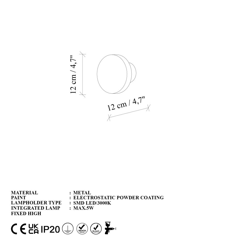 Zidna Lampa Aura - 15520 - S - M, boje: Plava slika 7