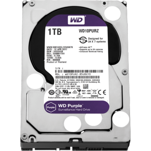 Hard disk 1TB SATA3 Western Digital Caviar 64MB WD10PURZ Purple slika 1