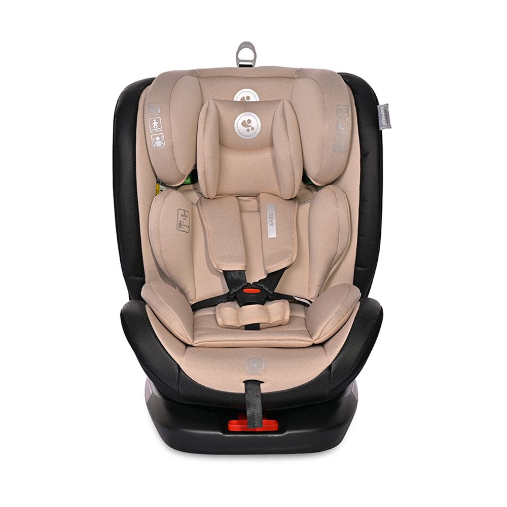 Lorelli Rotirajuća autosjedalica Ares i-Size 40-150 cm 360 Isofix sa Anti-Rebound štitnikom, Beige slika 2