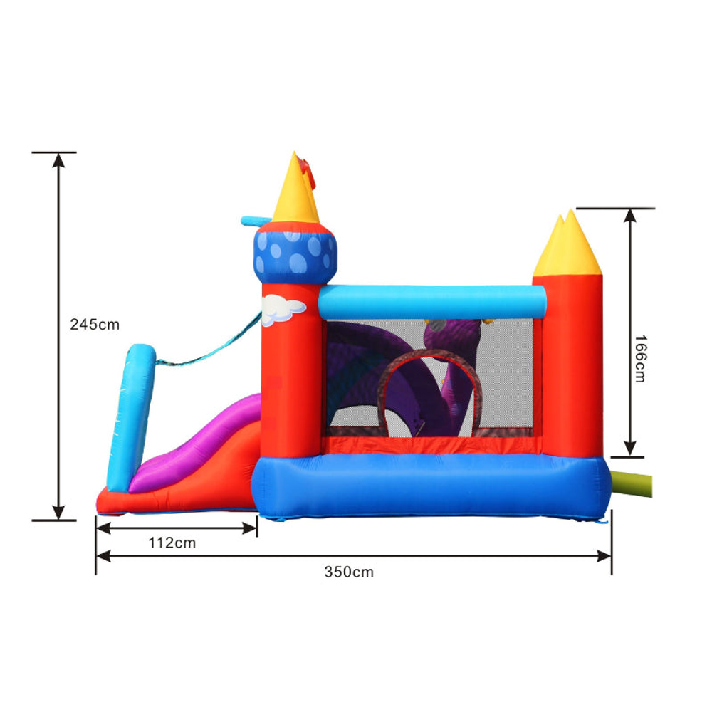 Happy Hop Dvorac na naduvavanje Dragon Adventure, 350x350x245cm slika 6