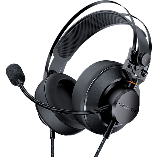 Cougar I VM410 I 3H550P53B.0002 I Headset I 53mm Driver / 9.7mm noise cancelling Mic. / Stereo 3.5mm 4-pole and 3-pole PC adapter / Suspended Headband / Black slika 1