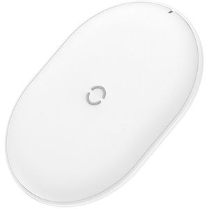 Brezžični polnilec BASEUS Cobble 15W, Qi (bel)