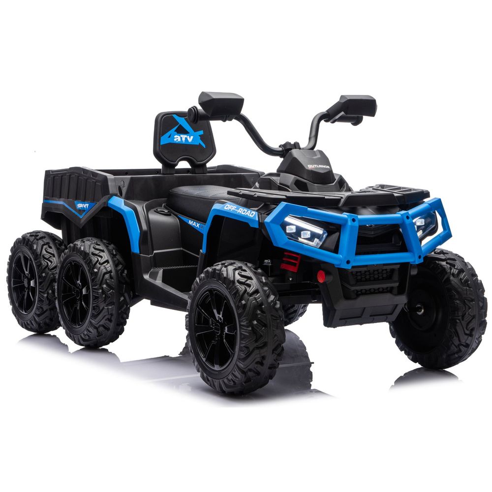 Baterijski Quad ATV 6 kotača s prikolicom JC606 24V 4x4 Plavi slika 1