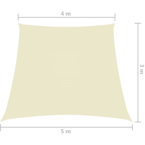 Jedro protiv sunca od tkanine Oxford trapezno 3/5 x 4 m krem slika 6