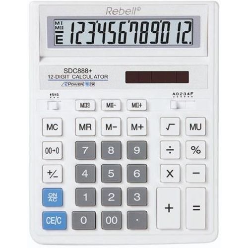Kalkulator komercijalni Rebell BDC712 white slika 2