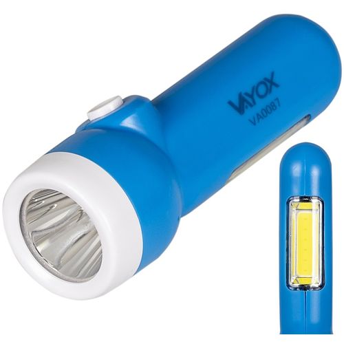 Svjetiljka s baterijom na punjenje 2u1 plava slika 2