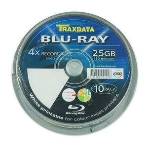 TRAXDATA OPTIČKI MEDIJ BLU RAY 25GB 4X PRINTABLE CAKE 10