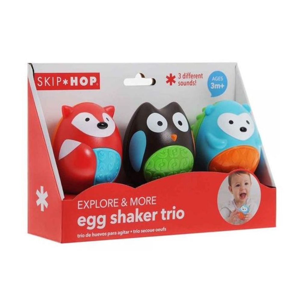 Skip Hop Set igračaka Explore & More Egg Shaker Baby Toy Trio  slika 3