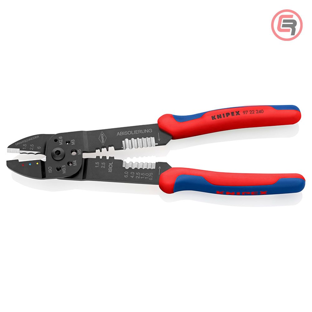 Knipex Kliješta Za Kabl Stopice Izolirane + Neizolirane 0,5 - 6,0 mm2 – 97 22 240 slika 2
