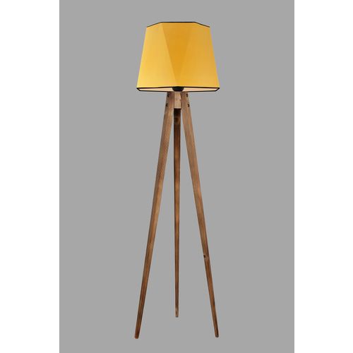 Tripod Lambader sa Hardal Abajur - Mustard Floor Lamp slika 1