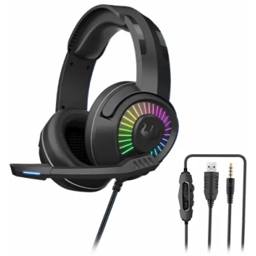 OVLENG GT67 Gaming Headset Black RGB slika 1