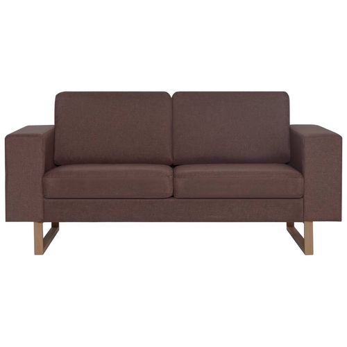 2-dijelni set sofa od tkanine smeđi slika 8