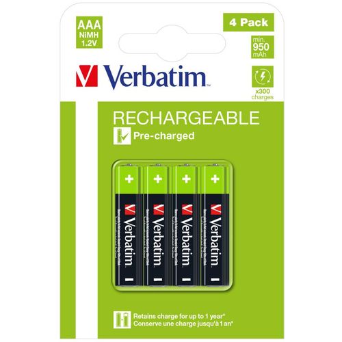 Baterije Verbatim #49514 AAA punjive, 1.2V, 950mAh, 4PK/HR03 slika 1