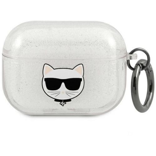 Karl Lagerfeld Futrola za Airpods Pro Silver Glitter Choupette slika 1