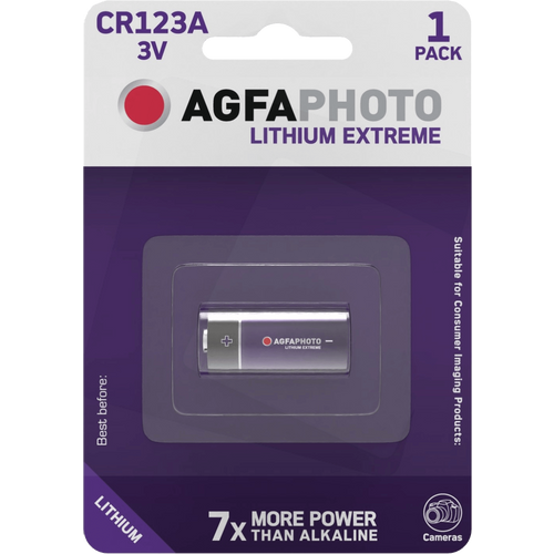 Agfa Baterija litijumska CR123A, 3V, blister 1 komad - CR123A B1 slika 1