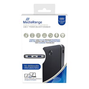 MediaRange Mobilni punjač I Powerbank, 10.000mAh, Li-Po cell, s tehnologijom brzog punjenja USB-C™ , MR753