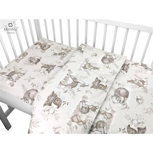 MimiNu Posteljina set 2 elem. Forest beige  (za krevetić 120x60 cm) slika 1