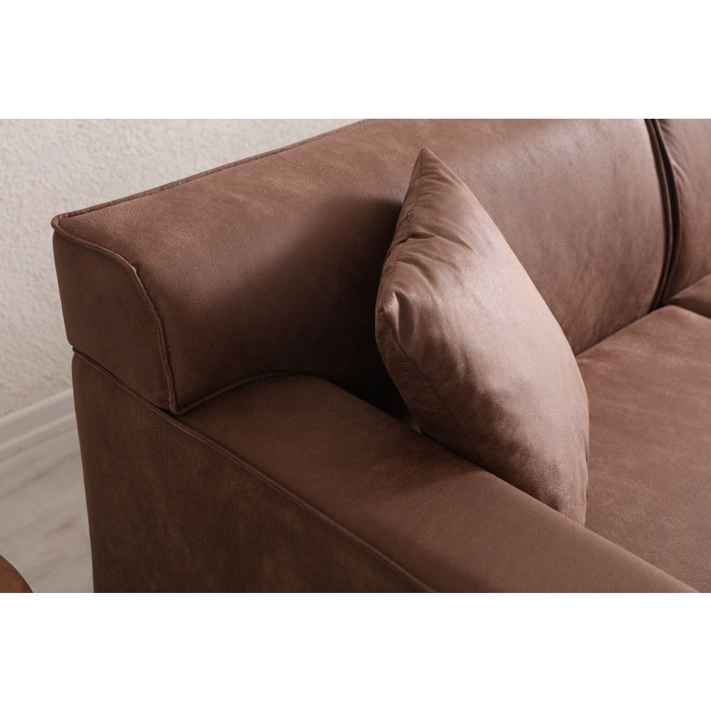 Ugaona sofa New Petra R - boja: kesten slika 5
