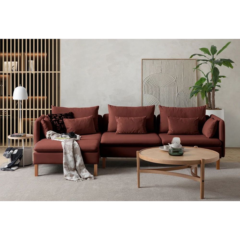 Ugaona Sofa Flexy Relax - boja: crvena pločica slika 2