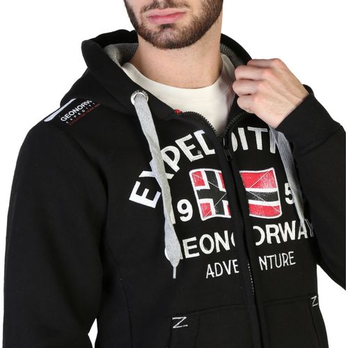 Geographical Norway muški hoodie/dukserica Flag man black slika 3