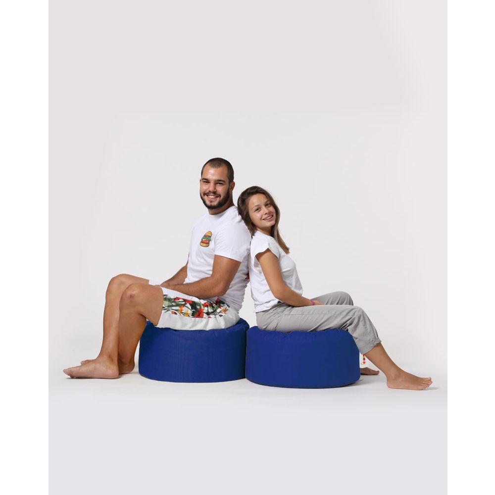 Plavi Okrugli Pouf - Vrtne Pufne slika 9