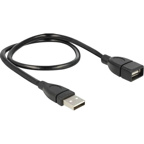 Delock USB 2.0  [1x muški konektor USB 2.0 tipa a - 1x ženski konektor USB 2.0 tipa a] 0.50 m crna fleksibilni kabel s dugim vratom Delock USB kabel USB 2.0 USB-A utikač, USB-A utičnica 0.50 m crna fleksibilni kabel s dugim vratom 83499 slika 4