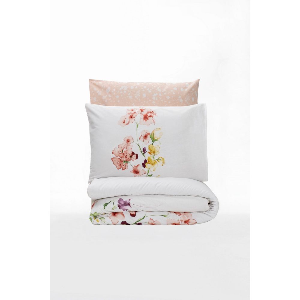 Ranforce Super King Posteljina Set (FR) Emma v2 - Losos i Bijela slika 3