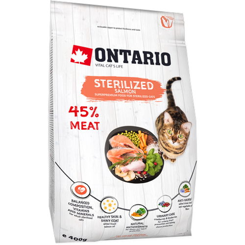 ONTARIO HRANA ZA MAČKE, STERILISED, LOSOS, 2KG slika 1