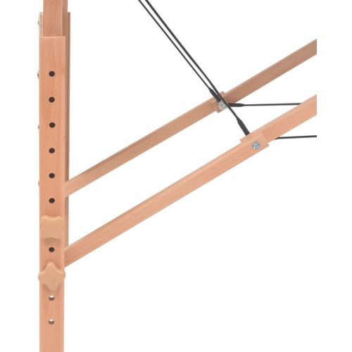 Sklopivi trodijelni masažni stol debljine 10 cm crni slika 43