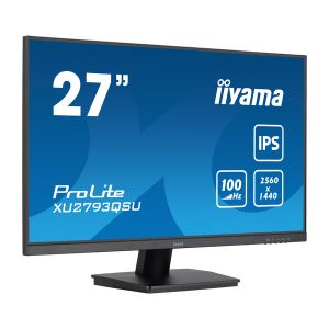 IIYAMA XU2793QSU-B6 Monitor 27" 2560 x 1440 @100Hz 16:9 250cd 1300:1 1ms HDMI DP 2 x USB 3.2 HDCP height, swivel, tilt, pivot (rotation both sides) 3y