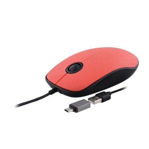 TNB MUSUNSETRD Zični miš + ADAPTER USB-A/USB-C, CRVENI