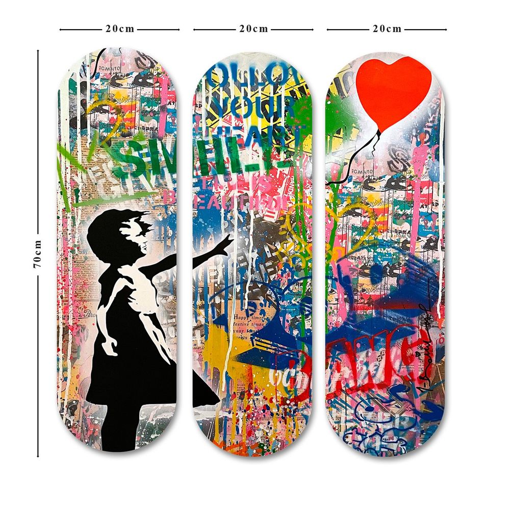 Dekorativna Slika na MDF Ploči 3KY3801 Multicolor (Set od 3 Komada) slika 3