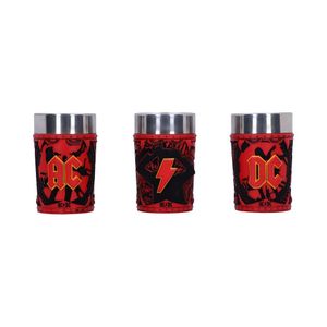 NEMESIS NOW ACDC LOGO SHOT GLASS SET (SET OF 3) 8.7CM